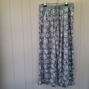Nautica Grey Snowflake Fleece Lounge Pajama Pants Size Medium